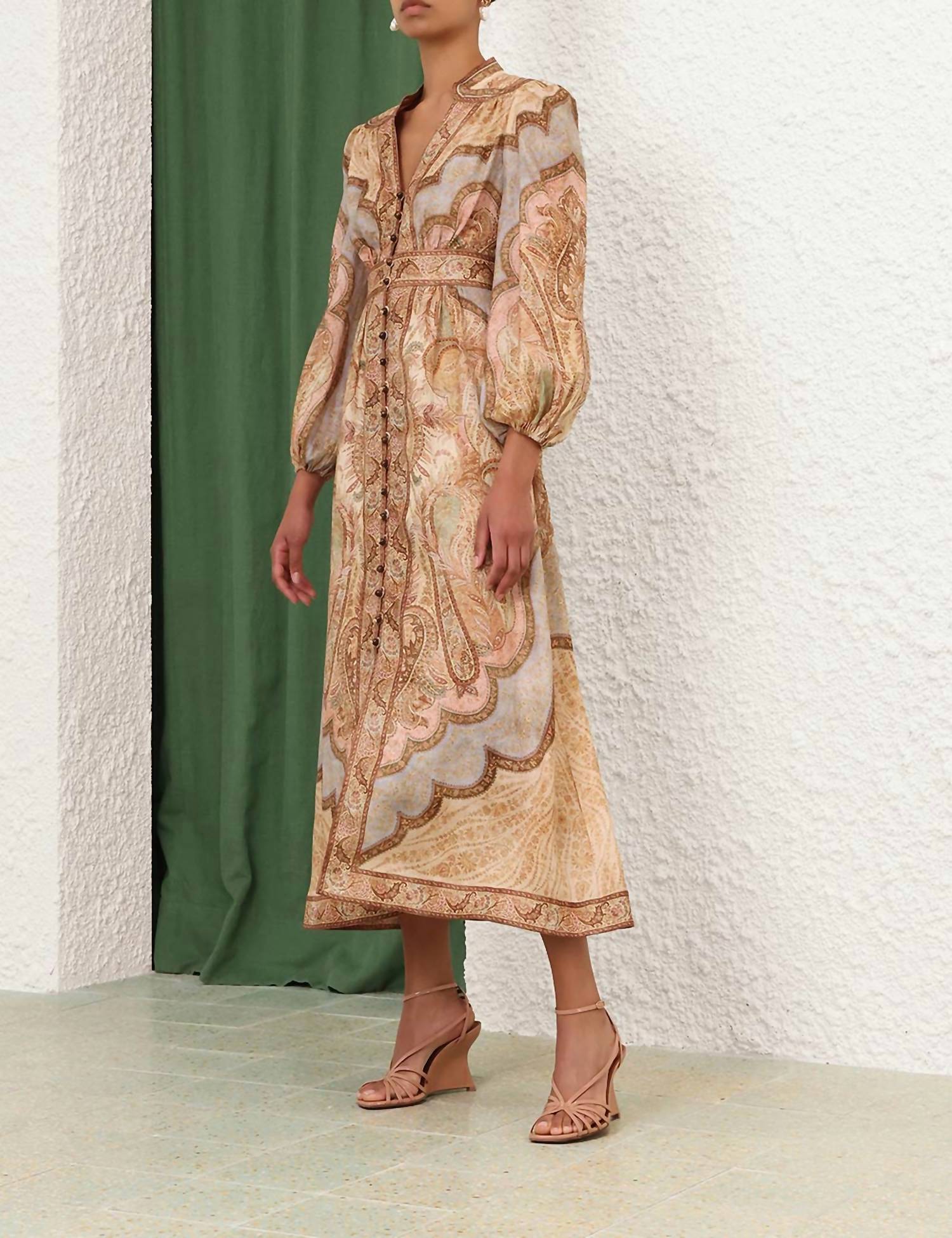 Zimmermann - Wanderlust Plunge Midi Dress