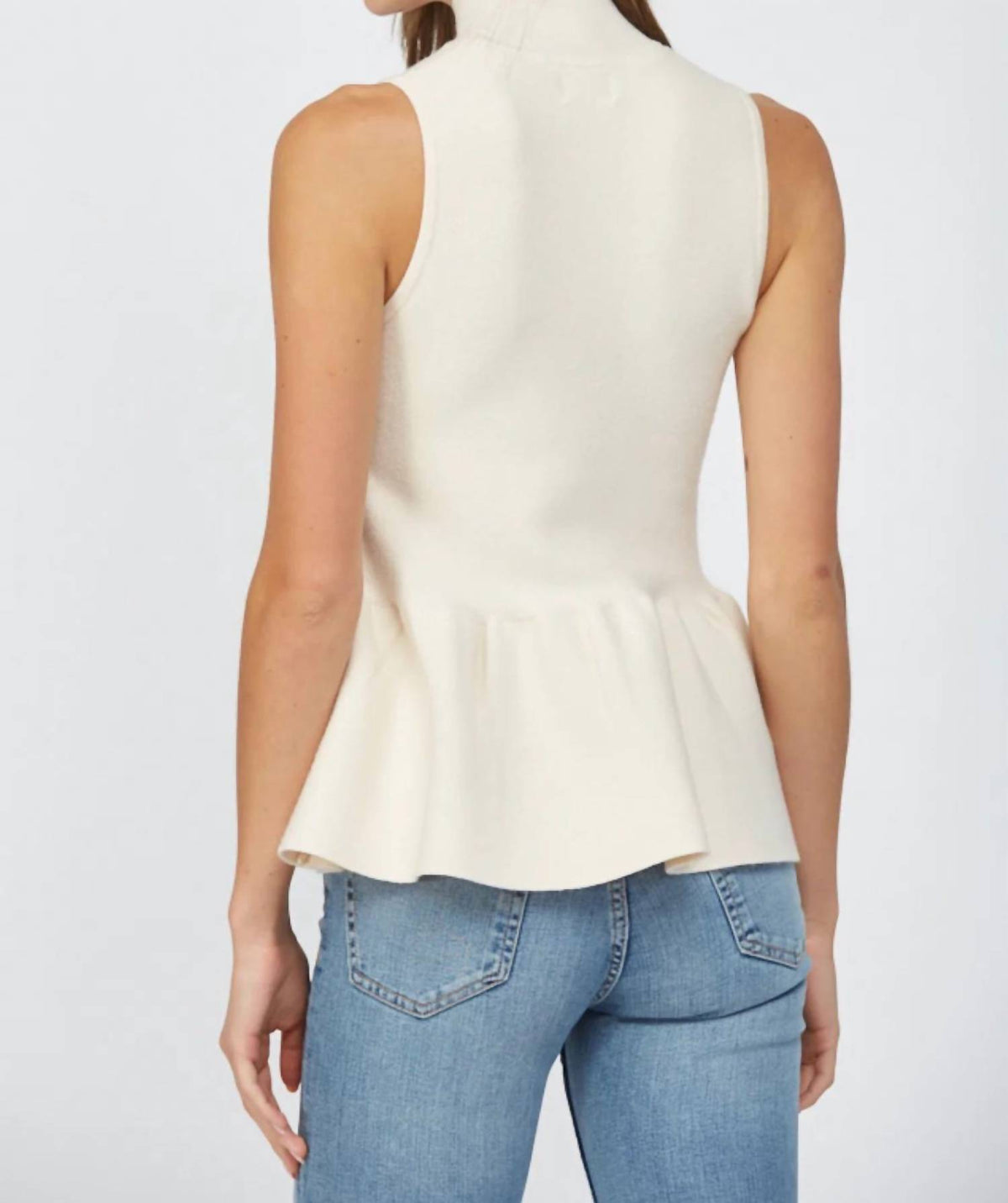 Fate - Mock Neck Peplum Tank Sweater