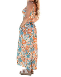 Fore Collection - Harmony Flower Power Crop Top & Flare Pant Set