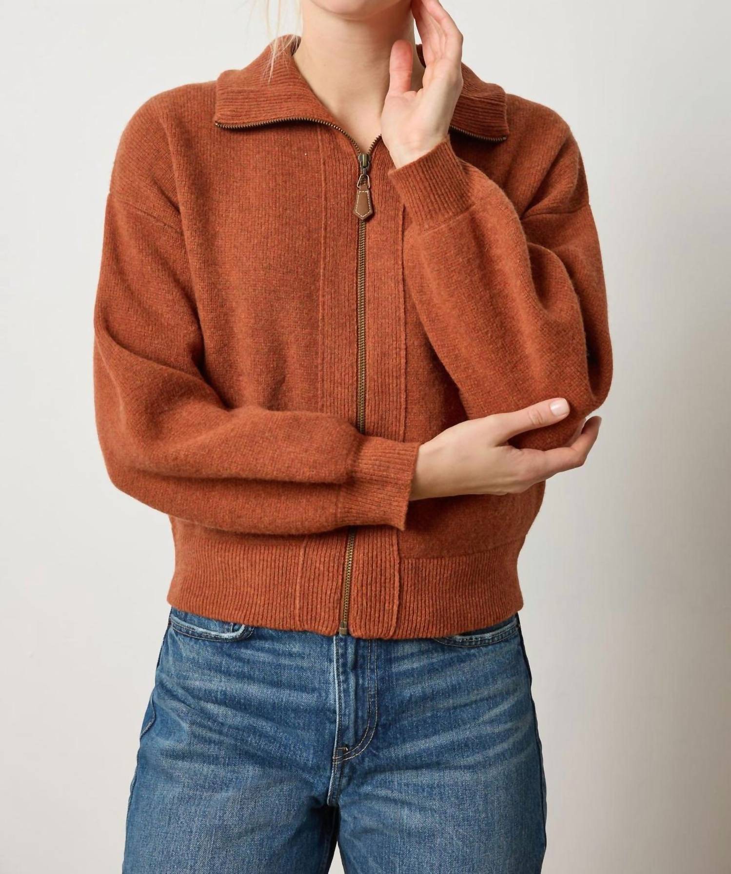 Lilla P - Zip Front Bomber Top
