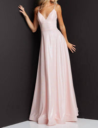 Jovani - Lace Up Back Dress