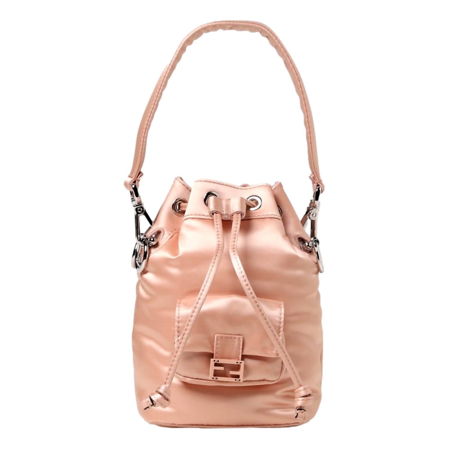 Fendi - Women's Mon Tresor Baguette Nylon Bucket Mini Crossbody Bag