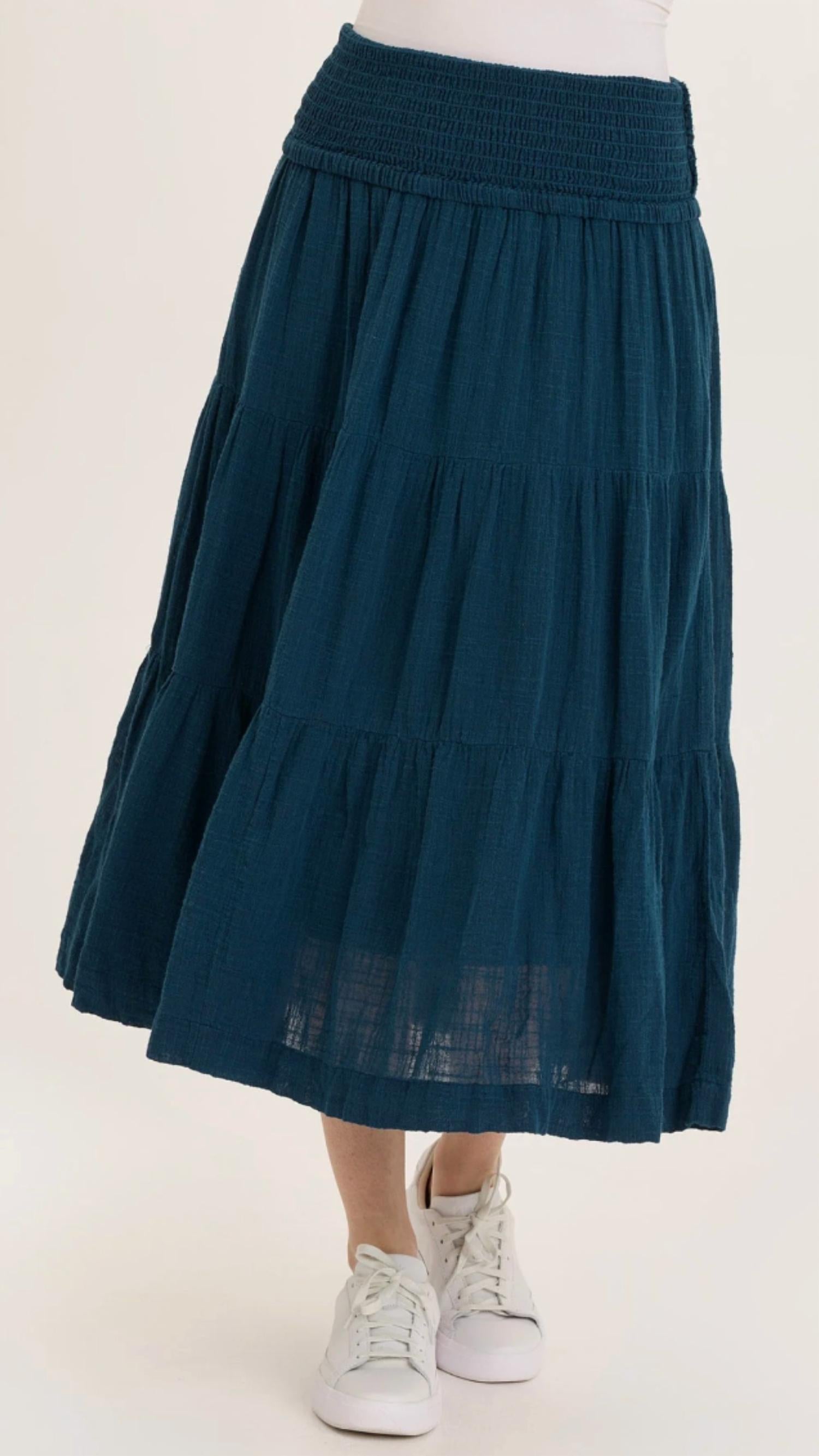 Wearables - Paigene Gauze Tiered Skirt