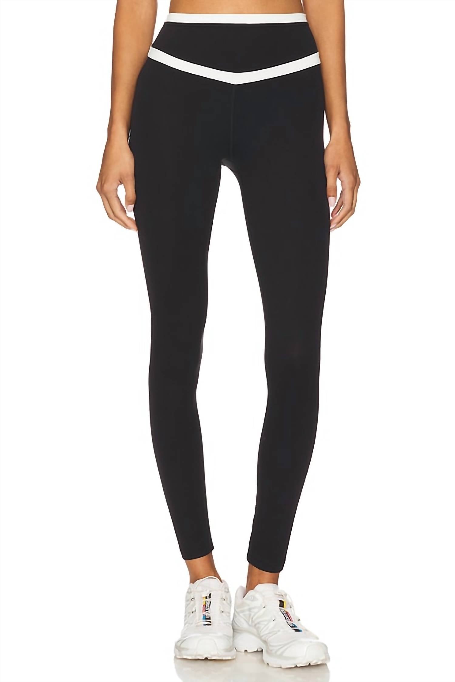 SPLITS59 Mason High Waist Rigor Full Length 28 Legging in black white - women's pants