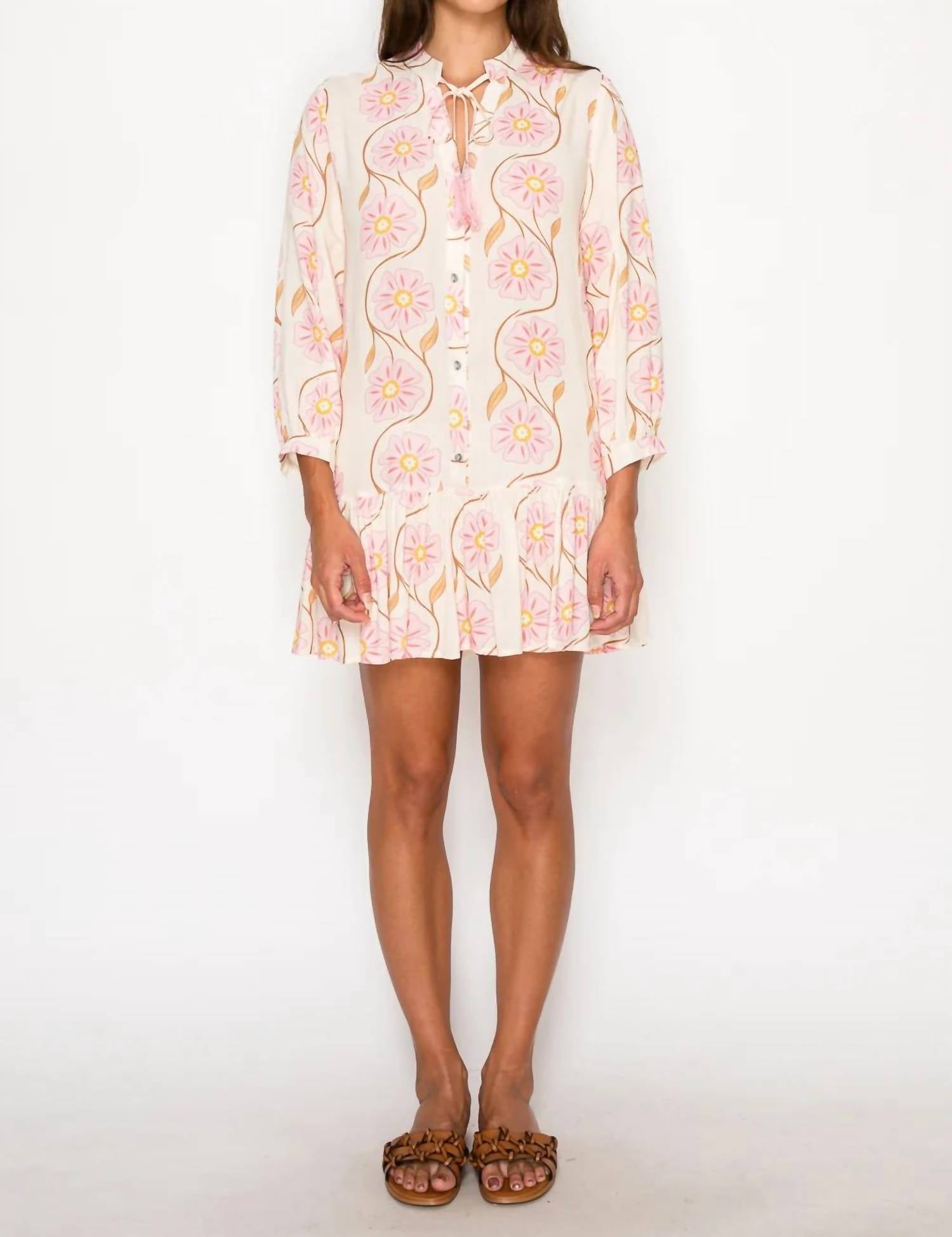 Meet Me In Santorini - Swirl Short Dress