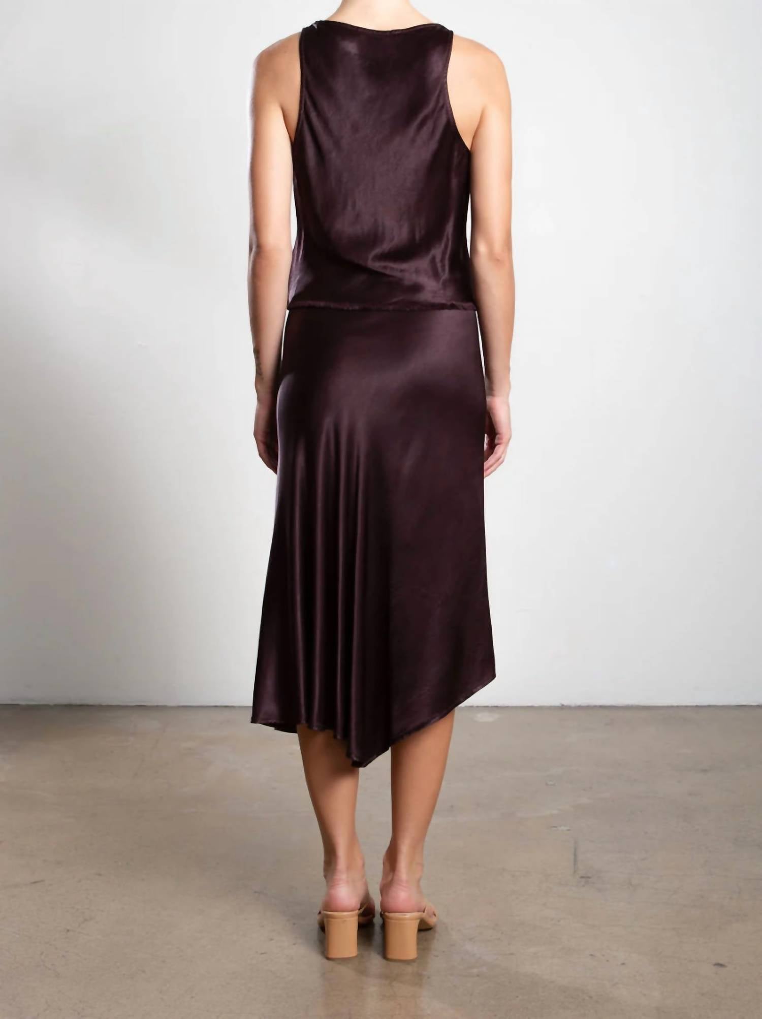 Pharaoh Samara Skirt in vintage satin - women's skirt - detail view