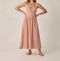 Rylee + Cru Primrose Maxi Dress in poppy gingham - women's dress