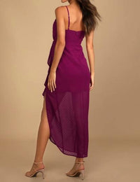 Lulus - For Us To Dance Ruffled Midi Dress