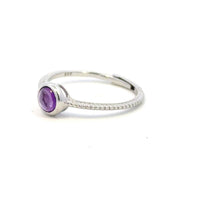 Aamiaa - Color Candy Collection Ring With 5mm Round Amethyst