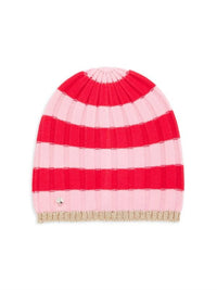 Kate Spade - Women's Stripped Rib Knit Beanie