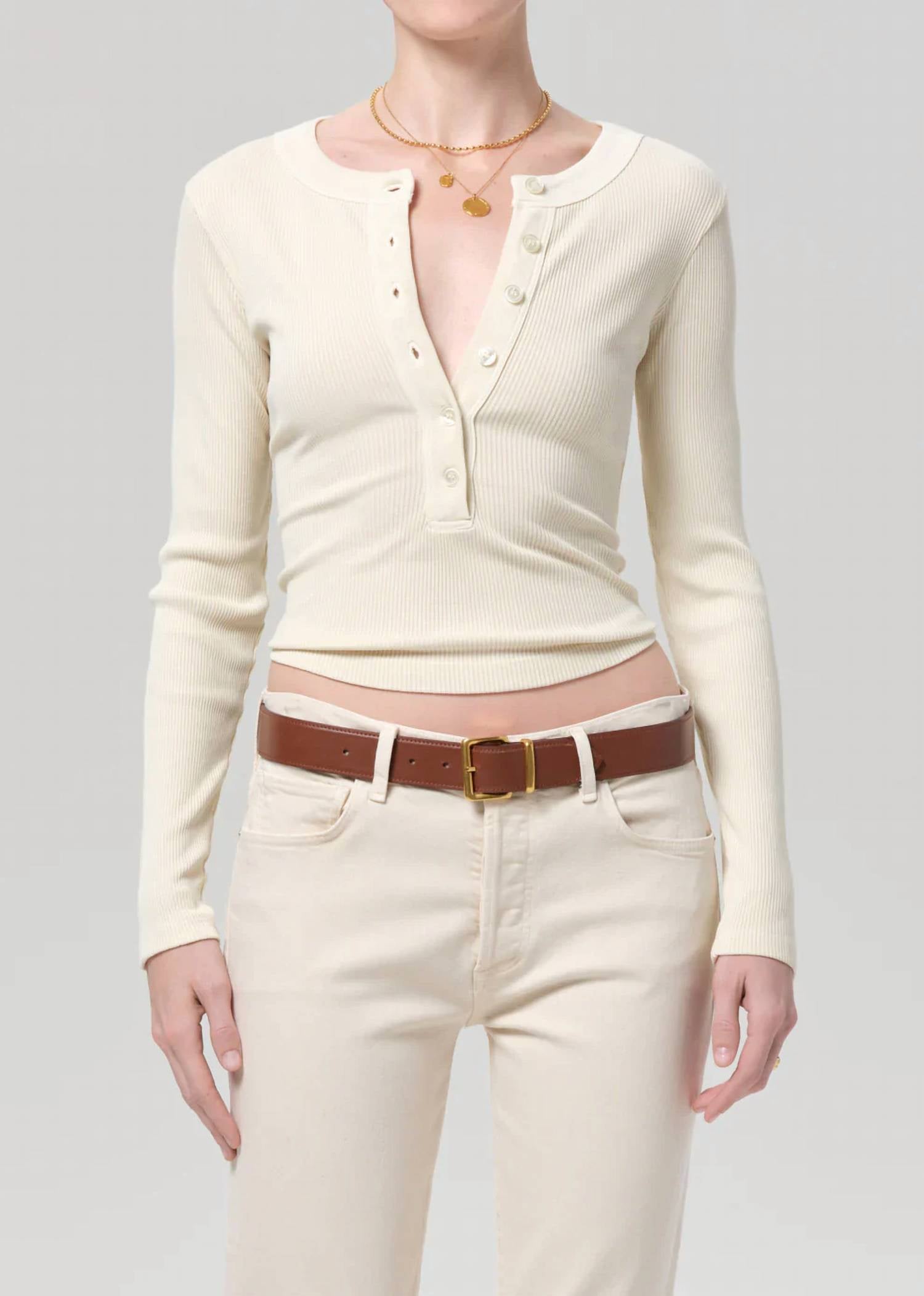 Citizens Of Humanity - Varra Long Sleeve Henley Tee