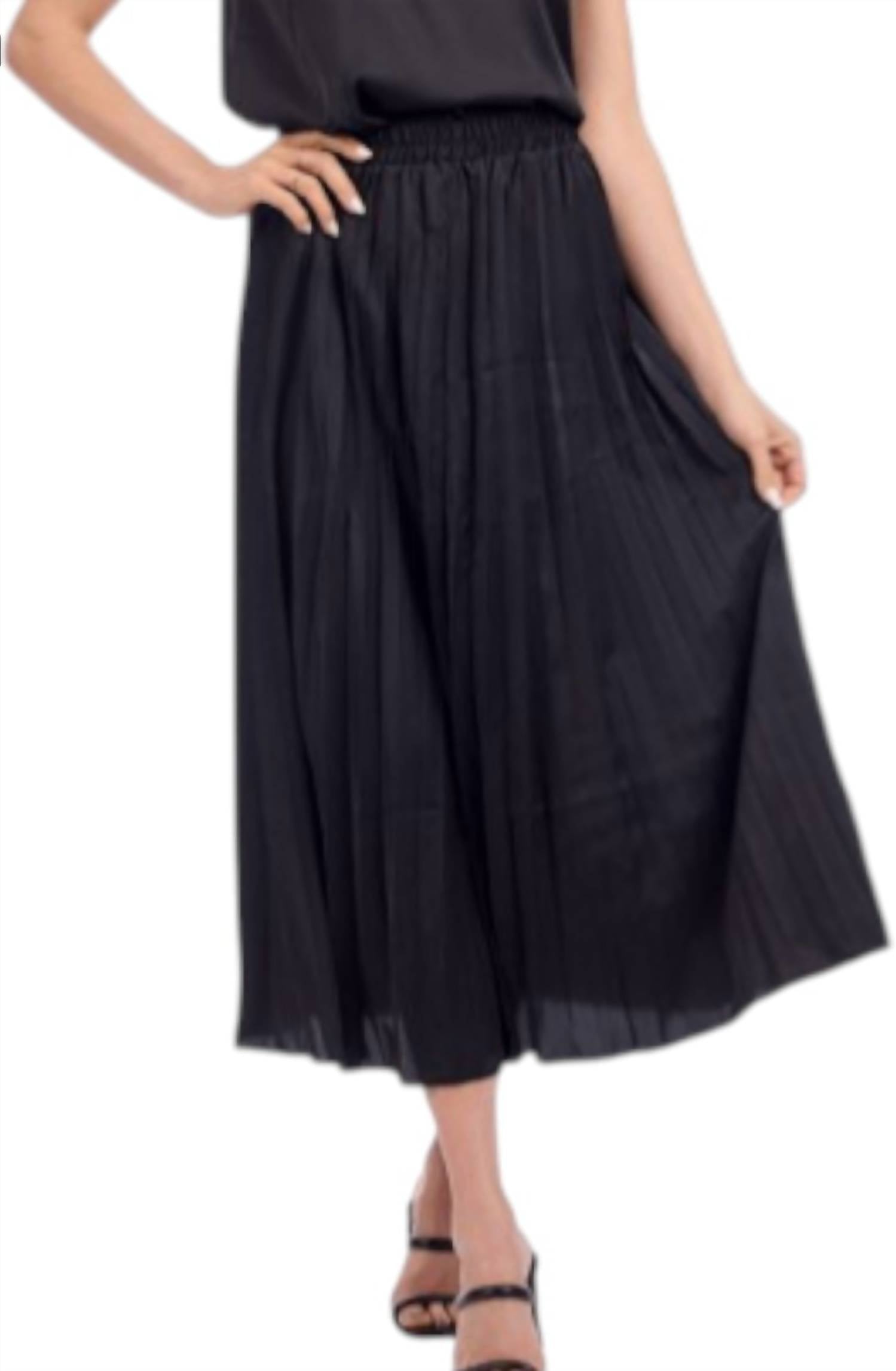Mudpie - Townes Pleated Midi Skirt