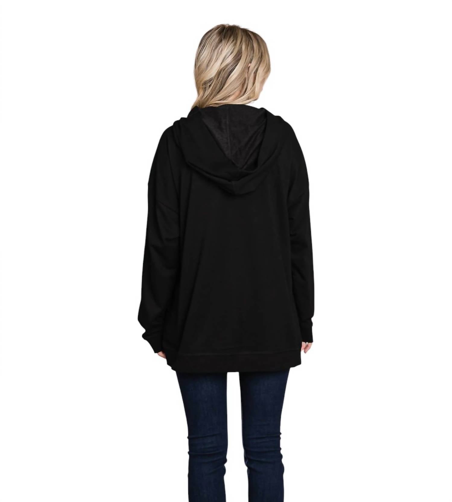 Cotton Bleu - Soft Terry Hoodie Top