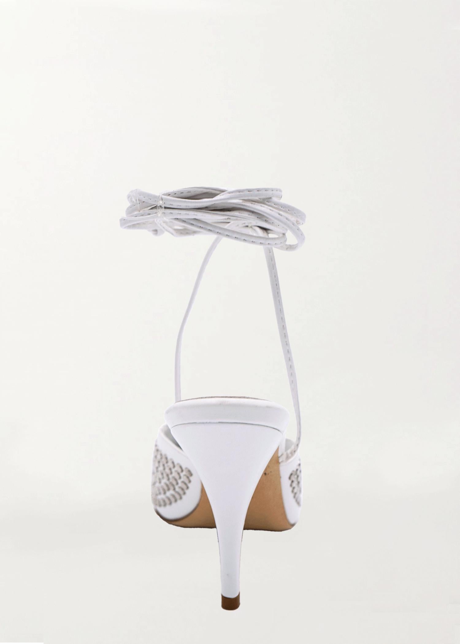 Che By Chelsey - Women's Axelle Studded Wrap Up Heel Sandal