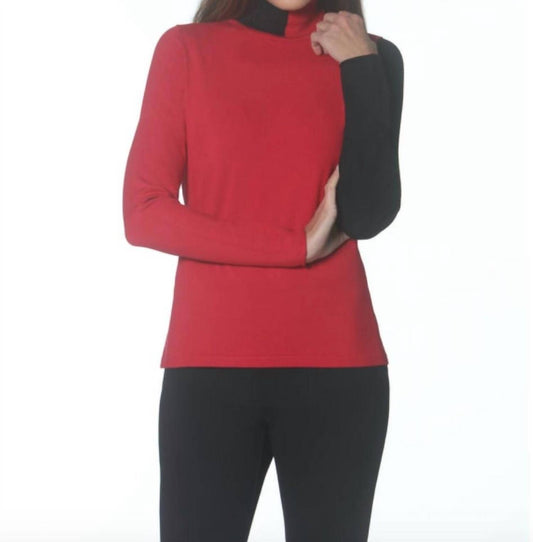 J'Envie/Eli - Split Collar Tunic Top