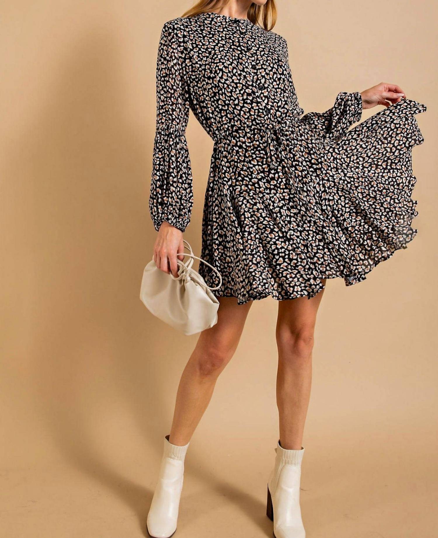 Kori - Knee Length Chiffon Dress