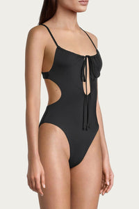RUCHED CUTOUT ONE PIECE