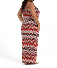 Fashion Szn Curve - Sleeveless Retro Mesh Maxi Dress - Plus Size