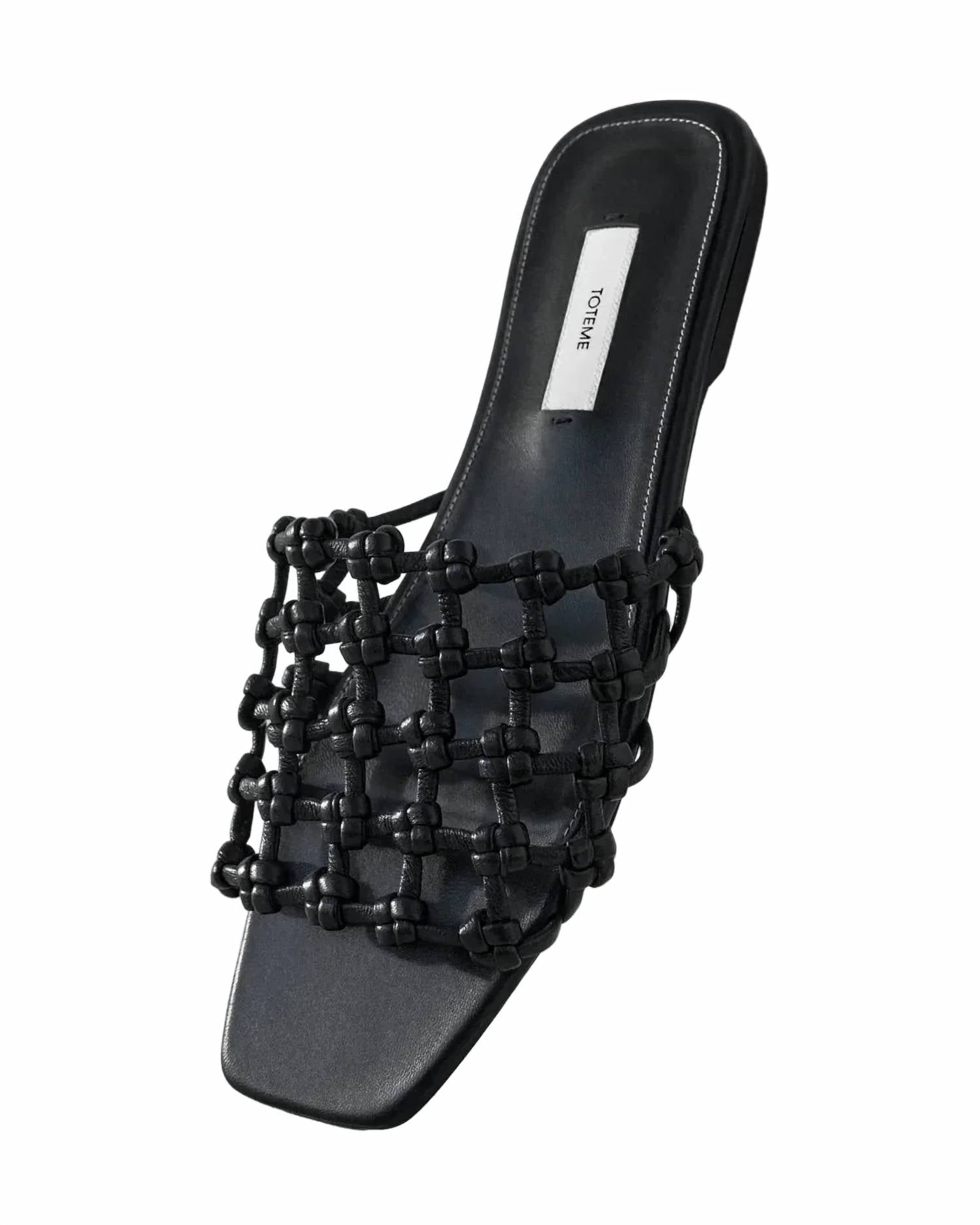 Toteme - Women's Braided Leather Bandeau Slide