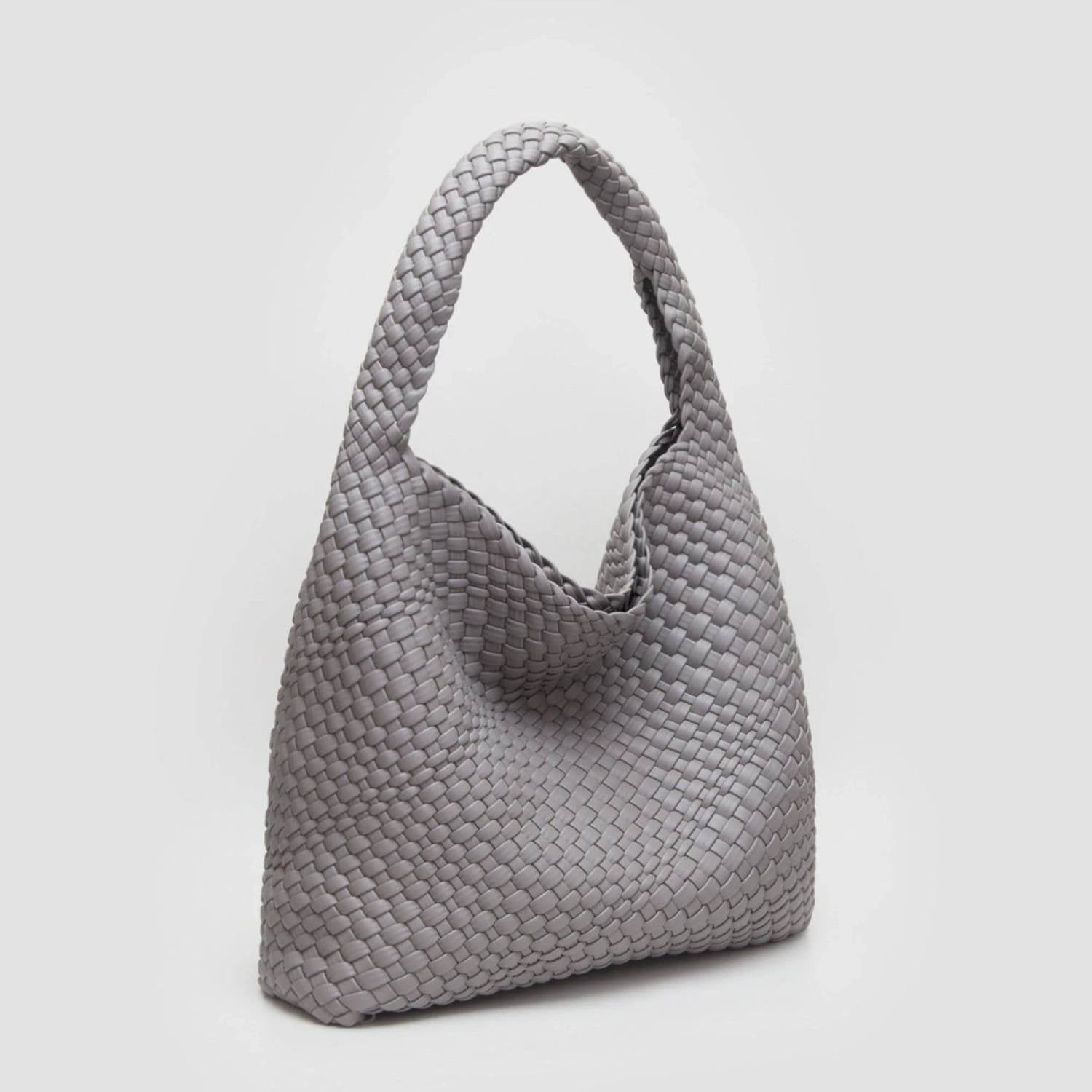Mimi Wholesale - Women's Tiara Woven Hobo Tote Bag With Pouch