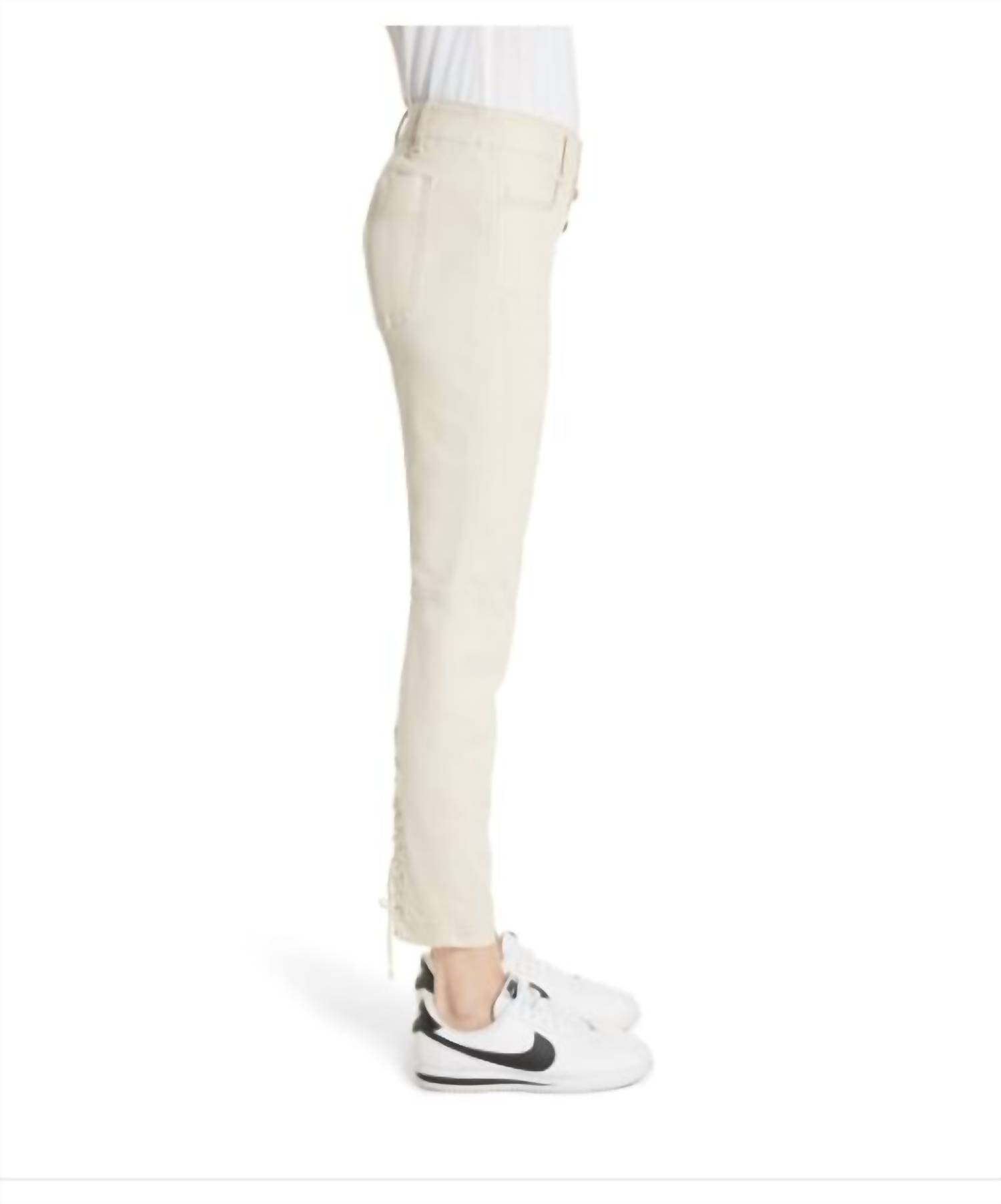 A.L.C. - Lace Up Ankle Pants with Exposed Button Fly