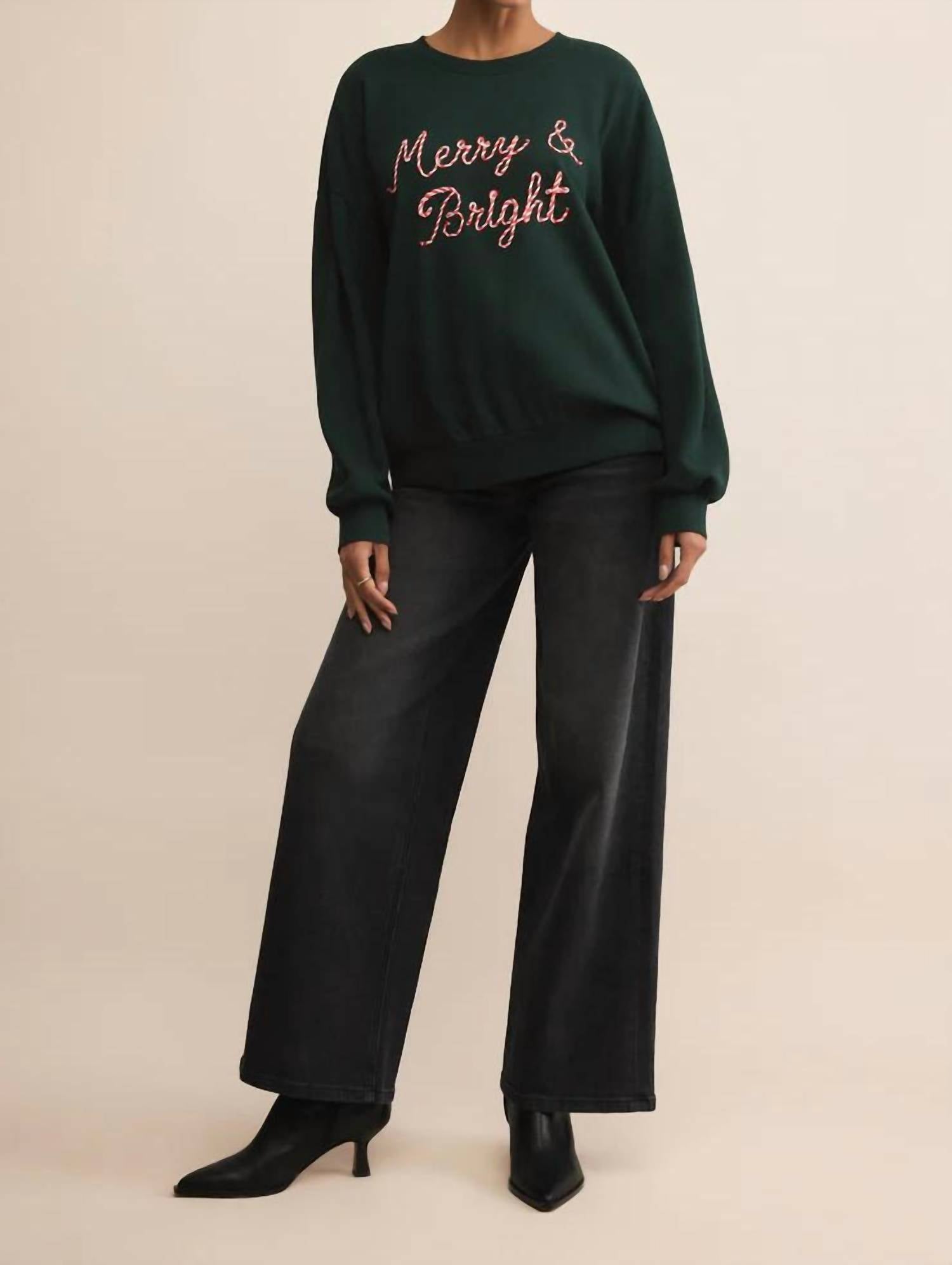 Z Supply - Candy Cane Merry and Bright Sunday Sweatshirt