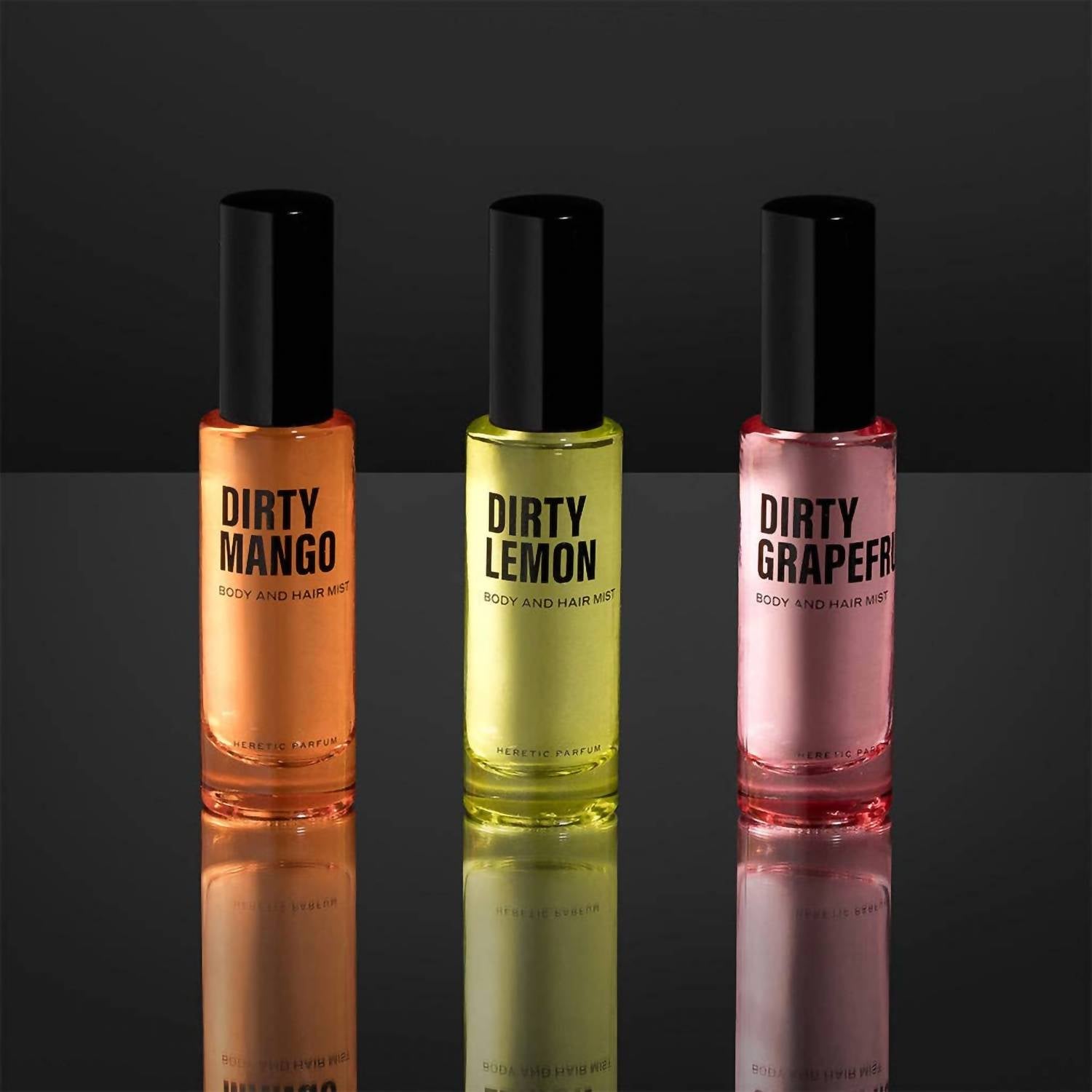 Heretic Parfum Unisex Deluxe Body And Hair Mist Gift Set in dirty mango dirty lemon dirty grapefruit - kids' item - alternate view