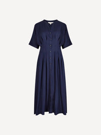 Apricot - Pleated Shirt Midi Dress - Plus