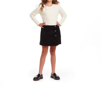 Andy & Evan - Girl's Rib Knit Long Sleeve Top And Corduroy Skirt Set