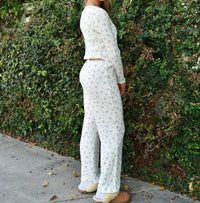 8Apart - Hayes Floral Pointelle Button Down Cardigan