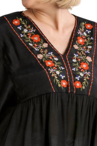 Umgee - Floral Embroidered Top - PLUS
