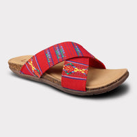 Lamo Women's Leyla Crossband Sandal in red - women's sandal - detail view