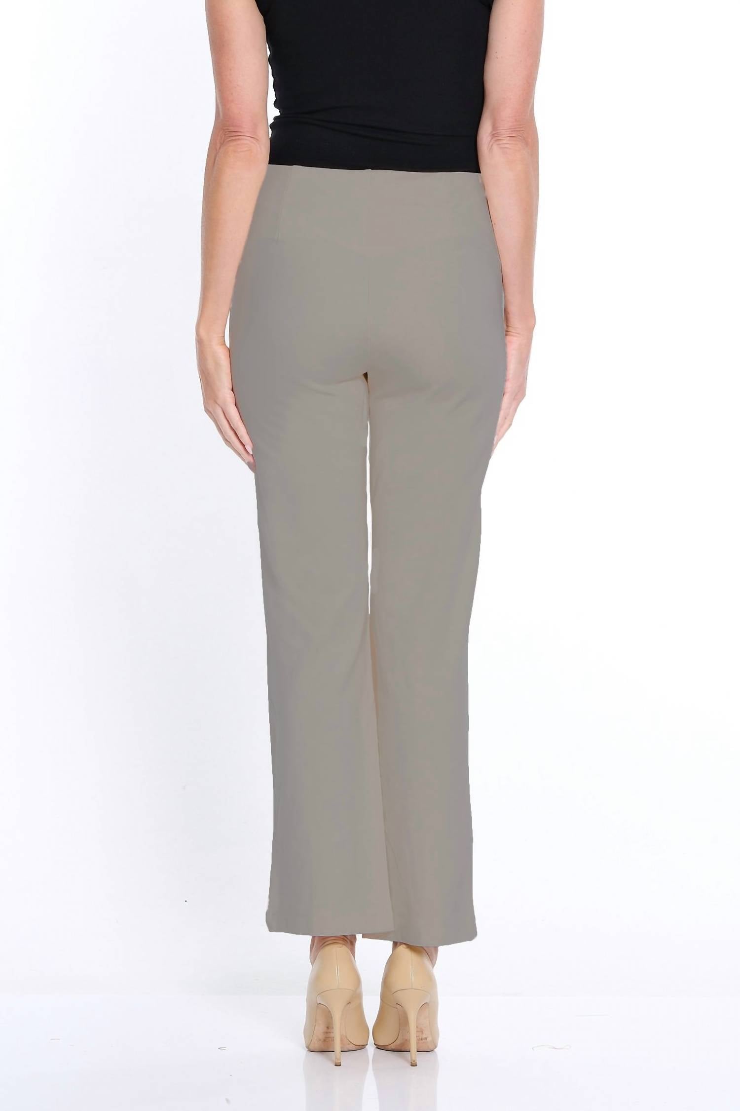 Multiples - Ponte Pin Tuck Flare Pants