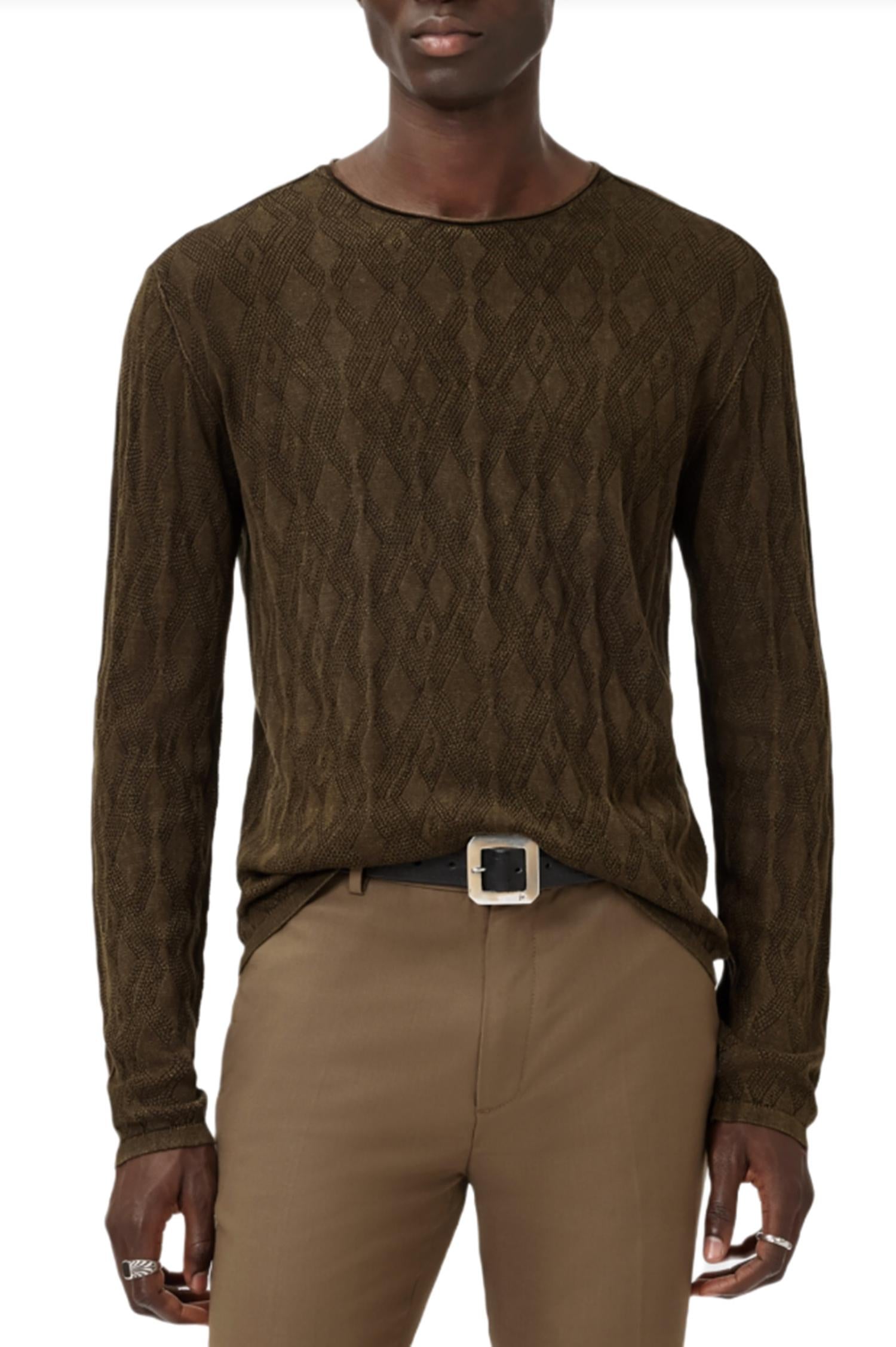 John Varvatos - Brycen Long Sleeve Crew Neck Tee