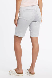 Tribal - Audrey Soft Denim Pull on Bermuda Slit Edge Shorts