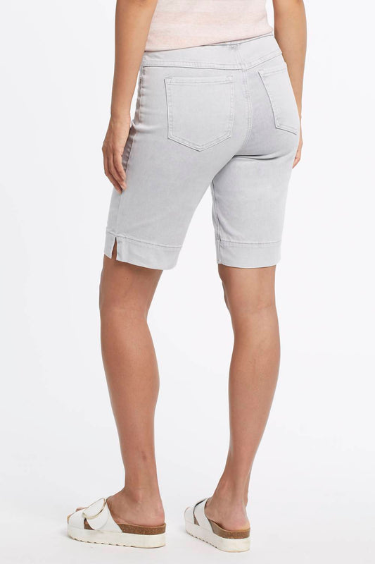 Tribal - Audrey Soft Denim Pull on Bermuda Slit Edge Shorts