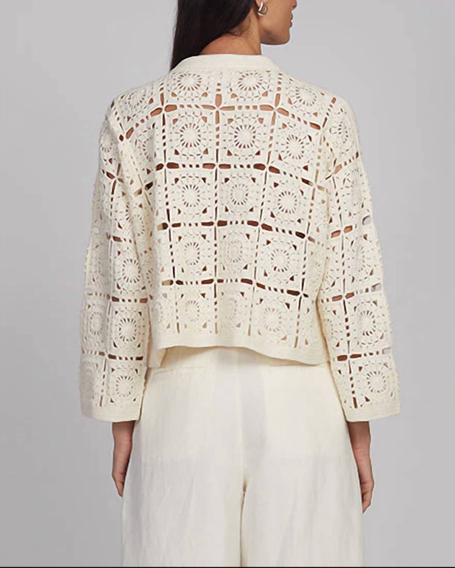 Eleven Six - Tasha Crop Crochet Jacket