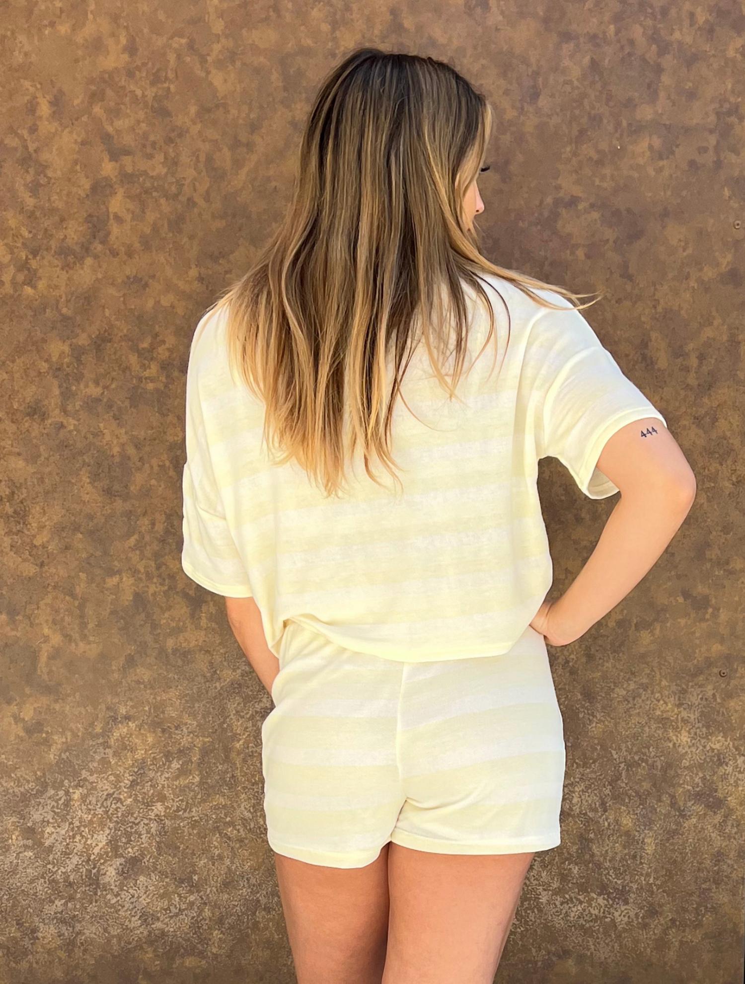 Gilli - Striped Tee And Shorts Lounge Set