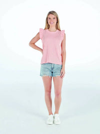 Simply Southern - Ruffle Knit Tee