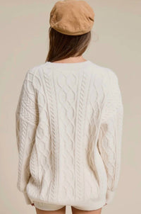 Mimosa - Cable Knit Sweater and Shorts Set