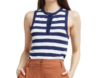 Self Contrast - Women's Sleeveless Henley Top