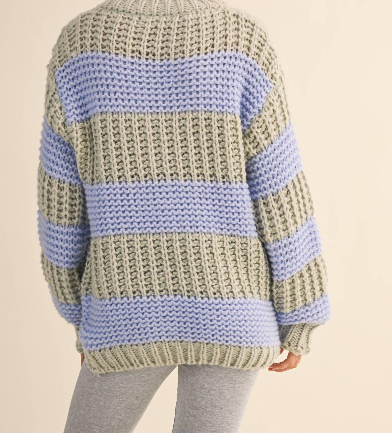 Klesis - Color Block Mock Neck Sweater