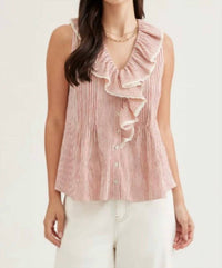 Entro - Sancia Stripe Sleeveless Top