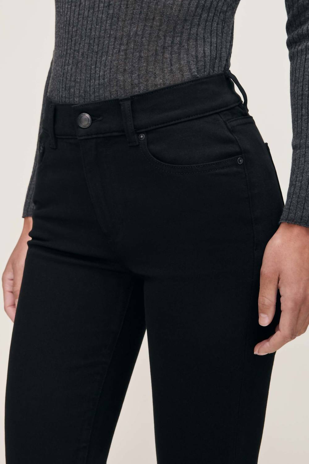 DL1961 - Women's Mara Straight Ankle Leg Jean in black - women's jeans - view 4