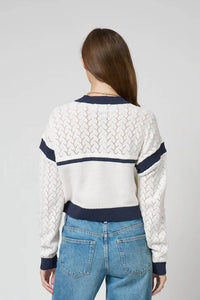Central Park West - Brooklyn Collarless Sweater Bomber Jacket
