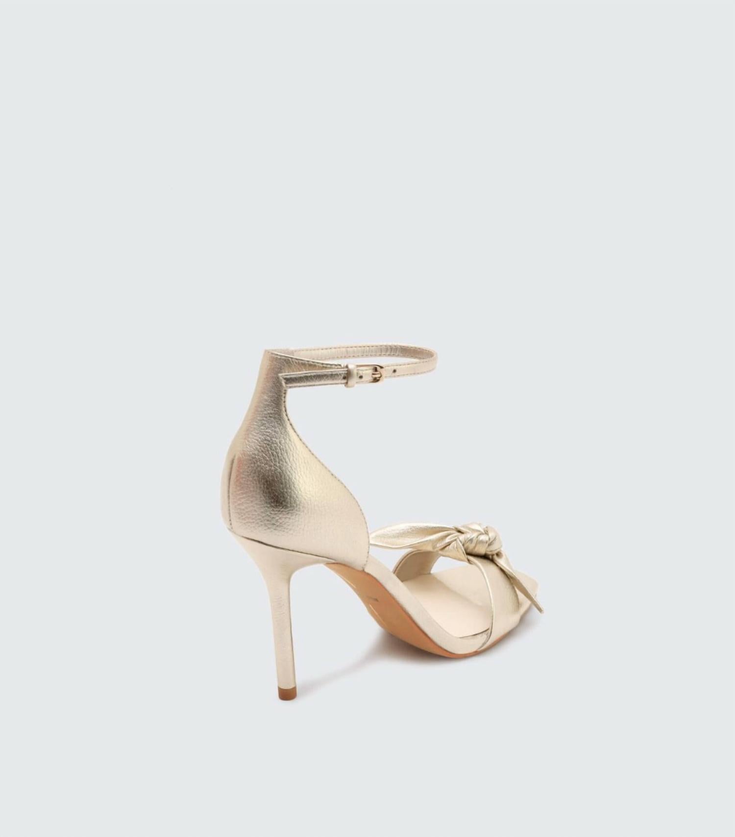 Dolce Vita - Women's Helana Genuine Leather Bow Ankle Strap High Heels