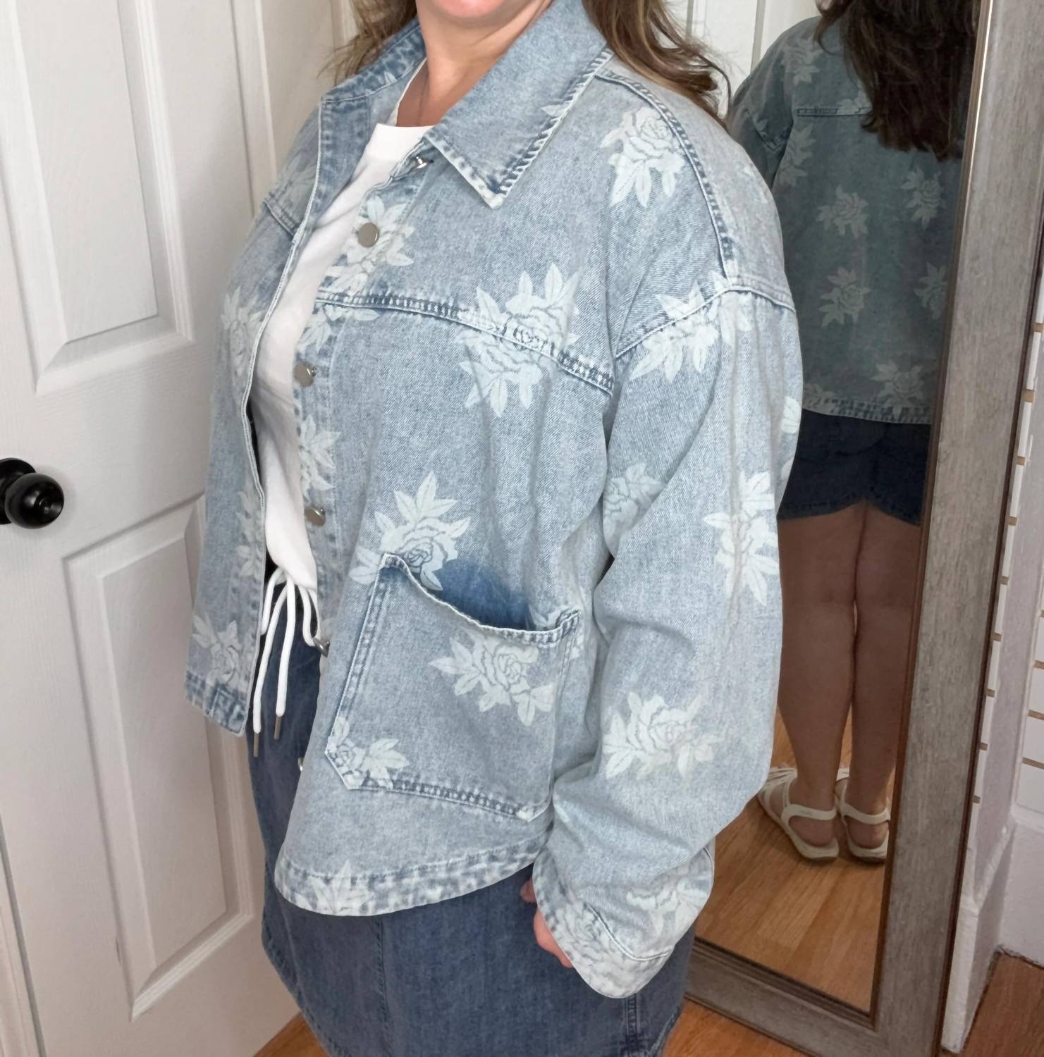 Bibi - Mariah Denim Floral Jacket