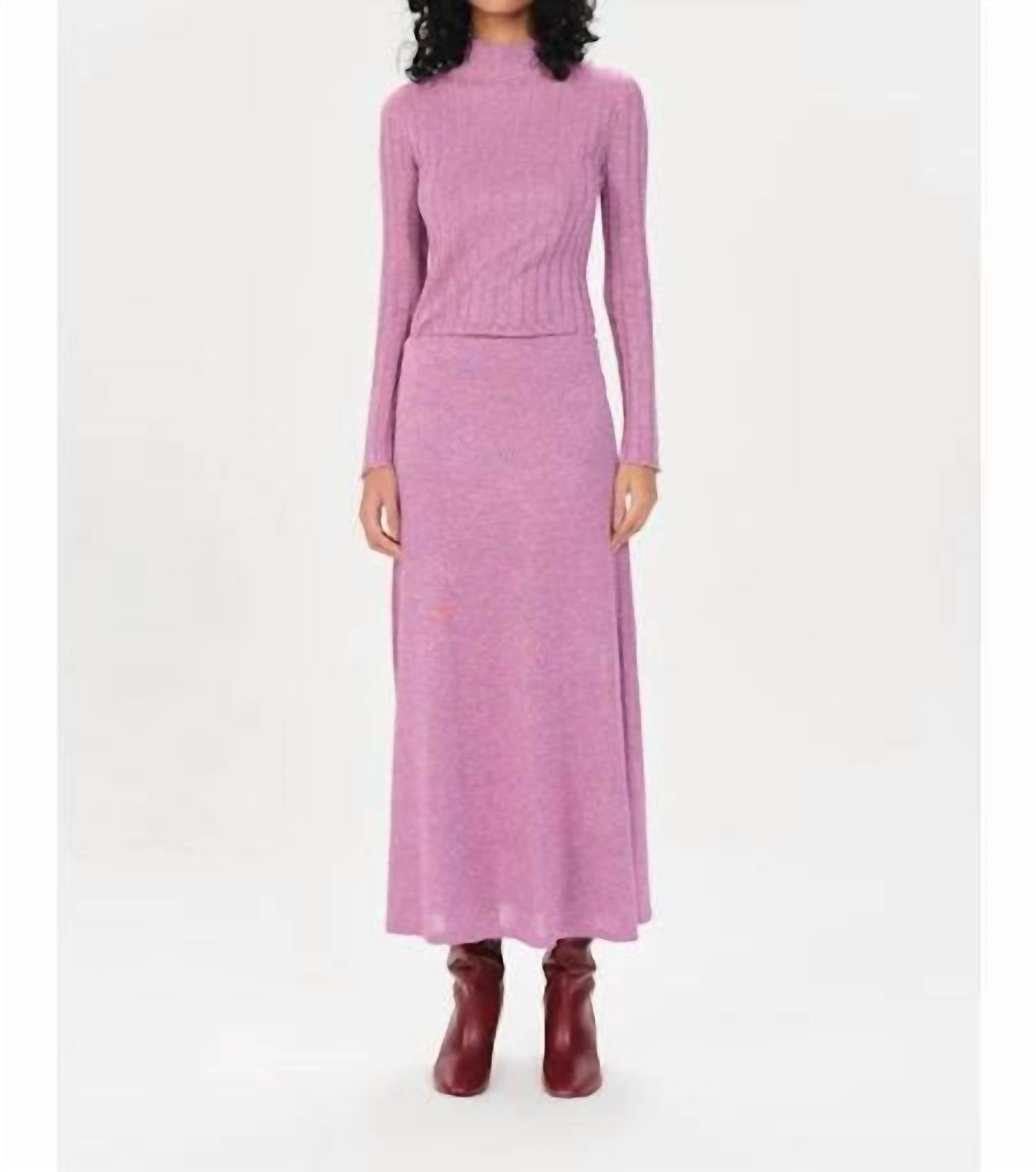 Maria Cher Medanos Minerva Midi Skirt in orchid - women's skirt