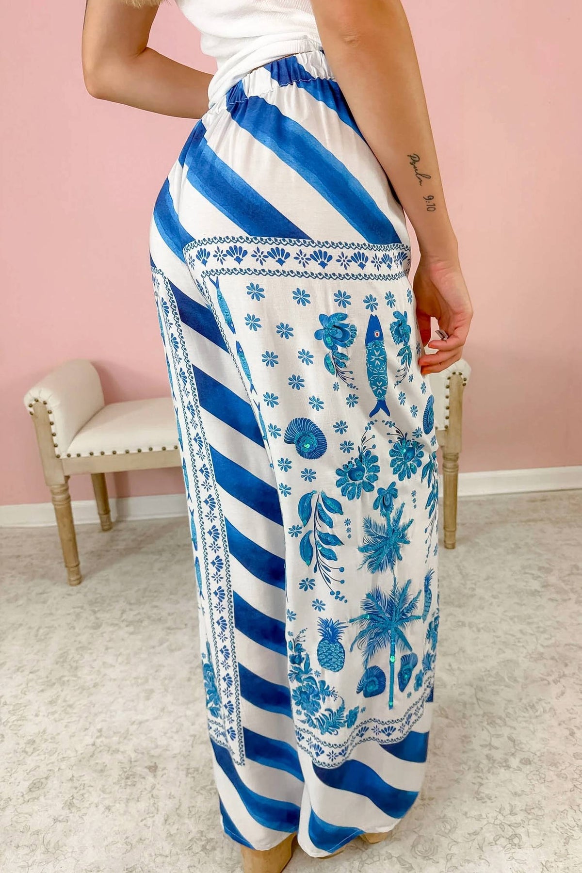 America & Beyond - Women's Marina Striped Pants