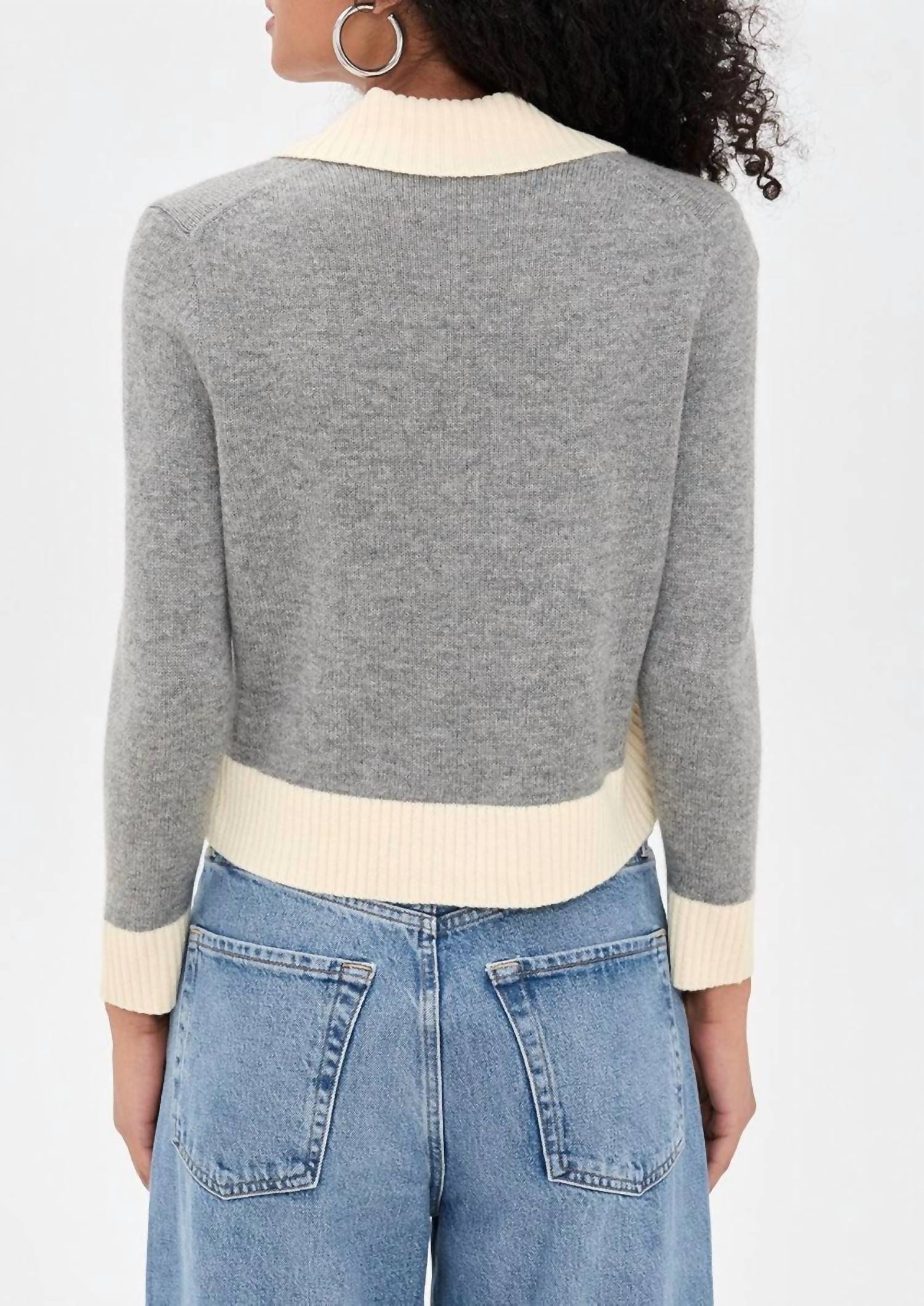 Re/Done - Pearl Contrast Cardigan